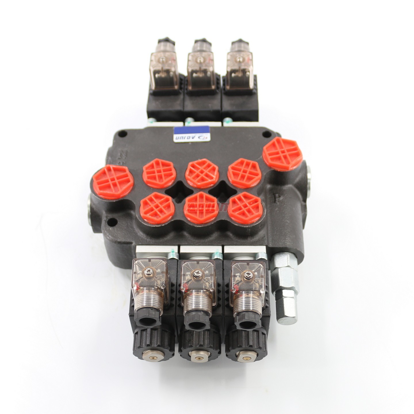3 Spool Solenoid Monoblock Directional Valve P80