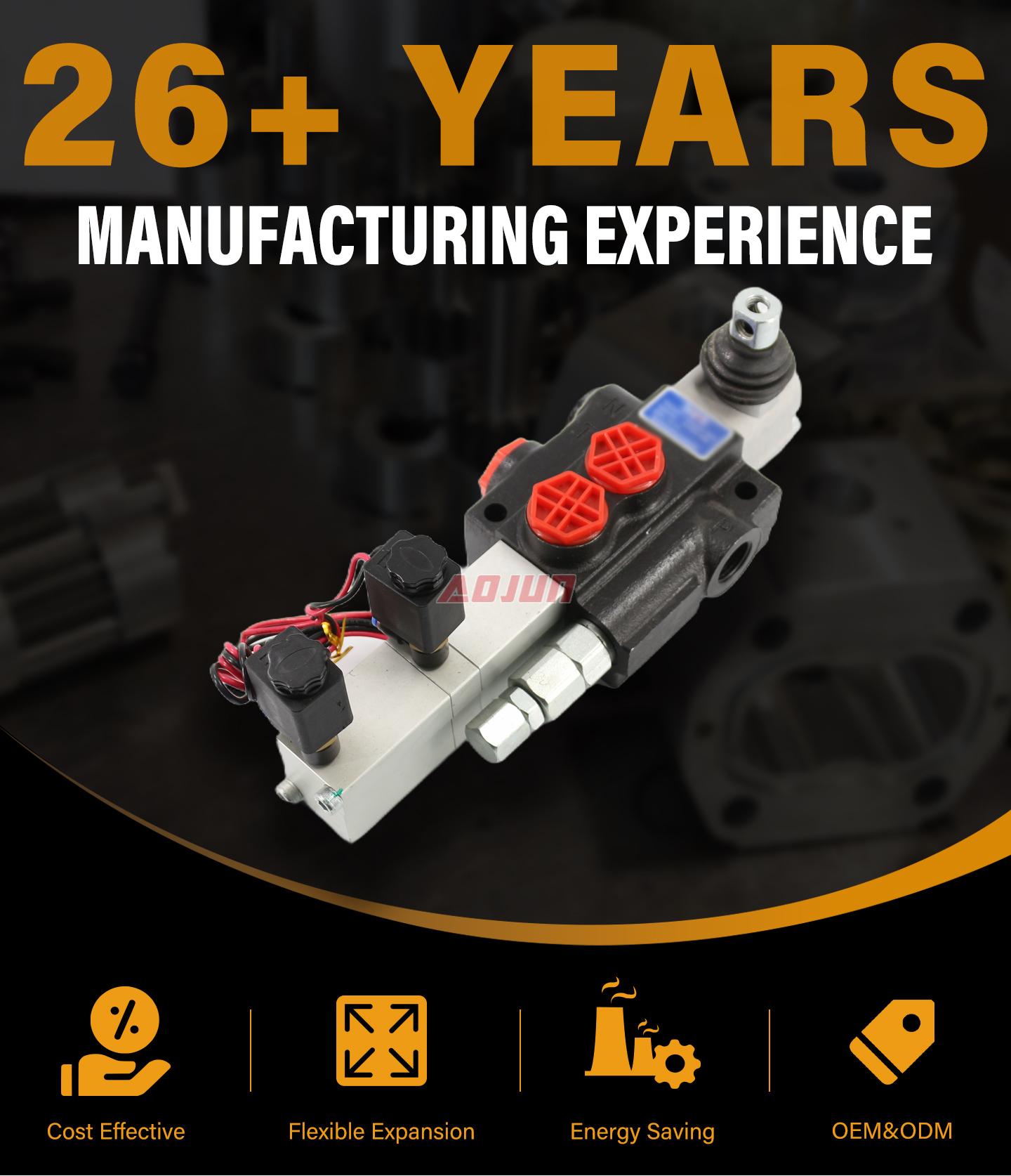 1 Spool Electro-pneumatic Monoblock Directional Valve P40 detailed image
