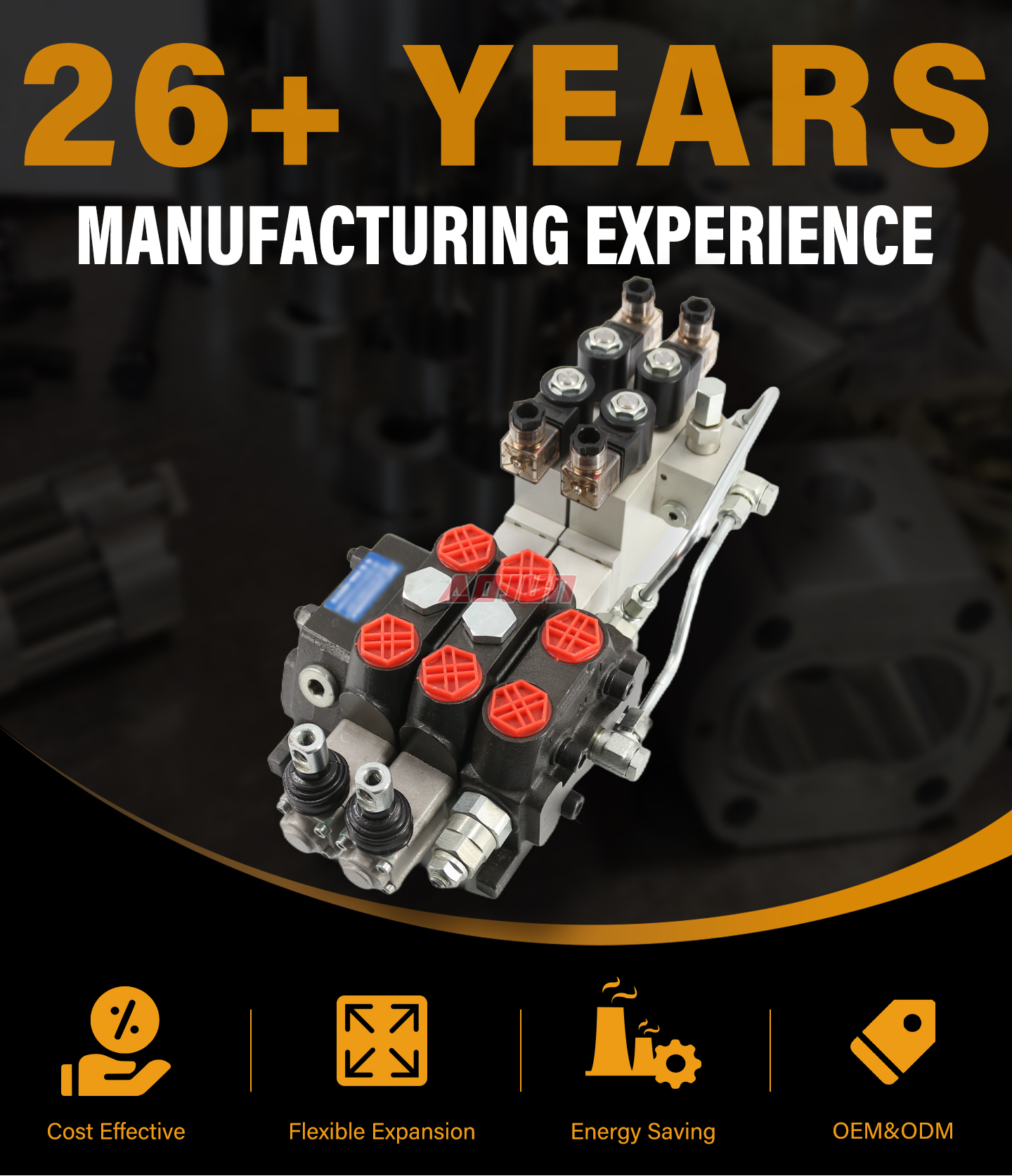 2 Spool Electro-hydraulic Sectional Directional Valve DCV100 detailed image