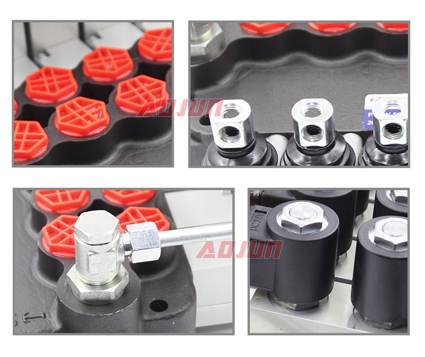 2 Spool Electro-hydraulic Monoblock Directional Valve P80 detailed image