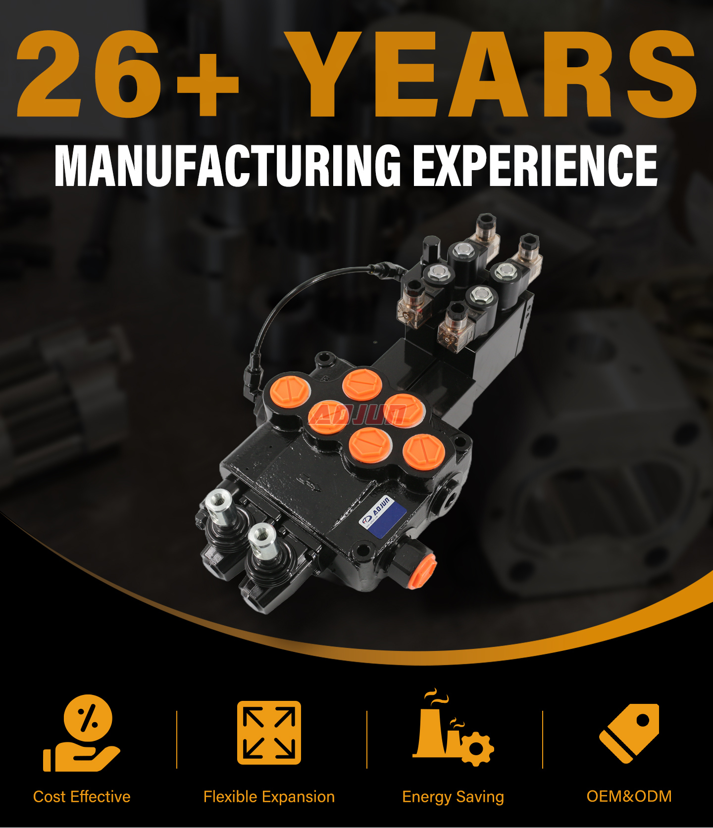 2 Spool Electro-hydraulic Monoblock Directional Valve SD18 detailed image