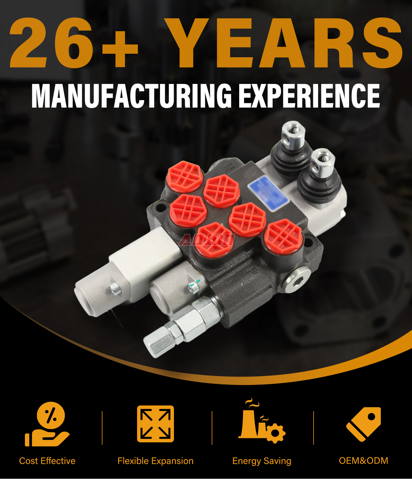 2 Spool Manual Monoblock Directional Valve P40A detailed image