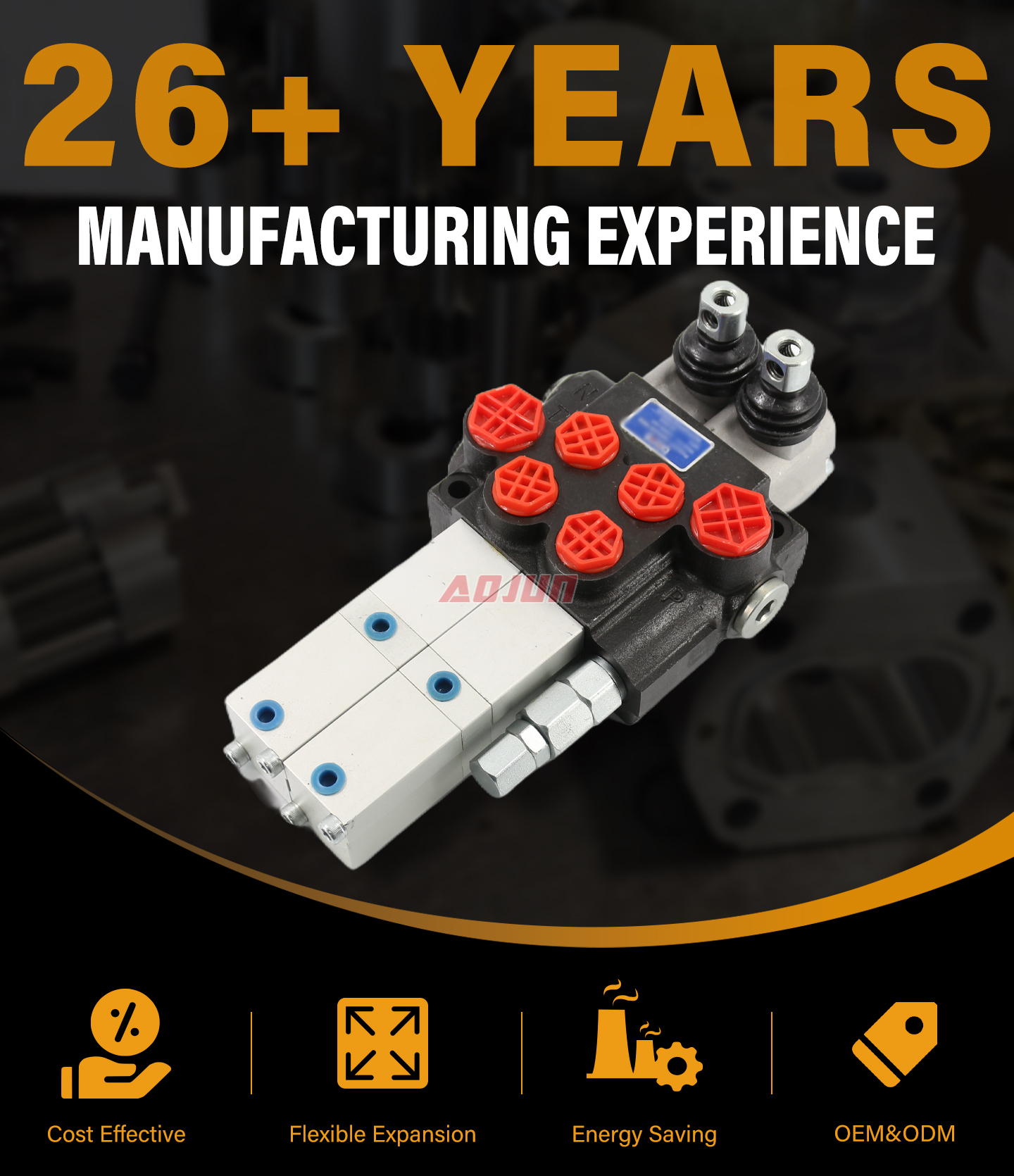 2 Spool Pneumatic Monoblock Directional Valve P40 detailed image