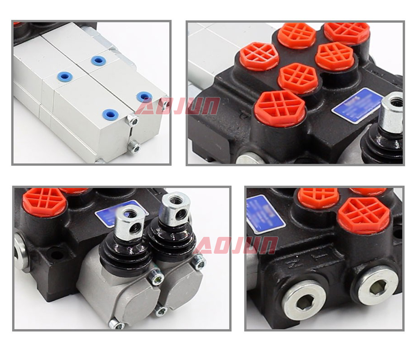 2 Spool Pneumatic Monoblock Directional Valve P40 detailed image