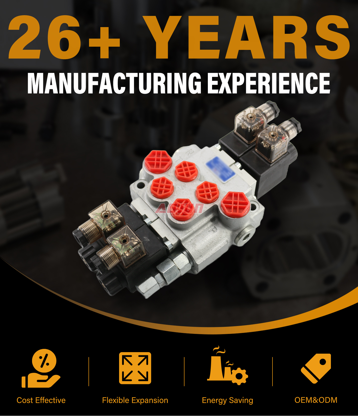 2 Spool Solenoid Monoblock Directional Valve P40-DKL detailed image