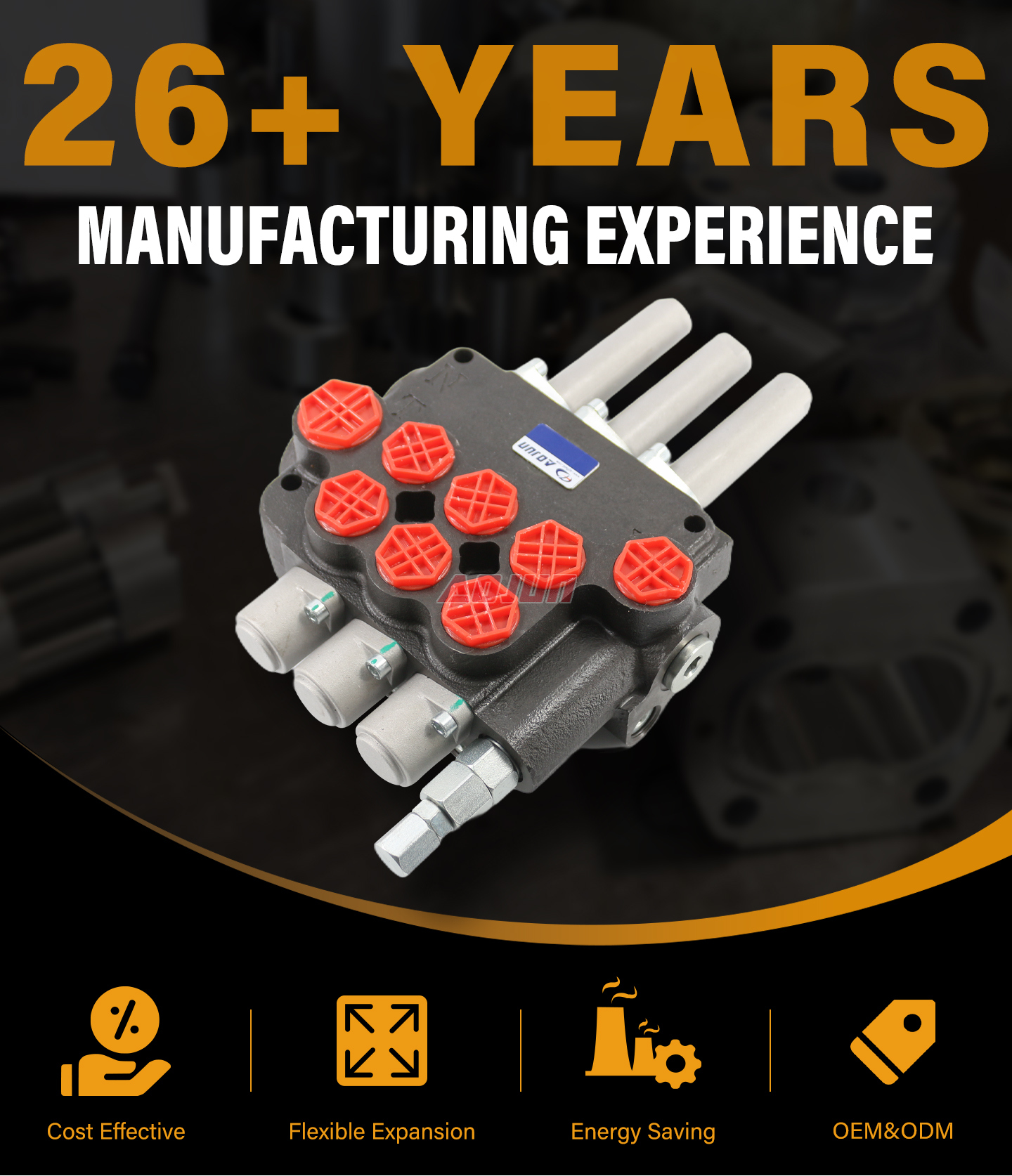 3 Spool Cable Monoblock Directional Valve P80 detailed image