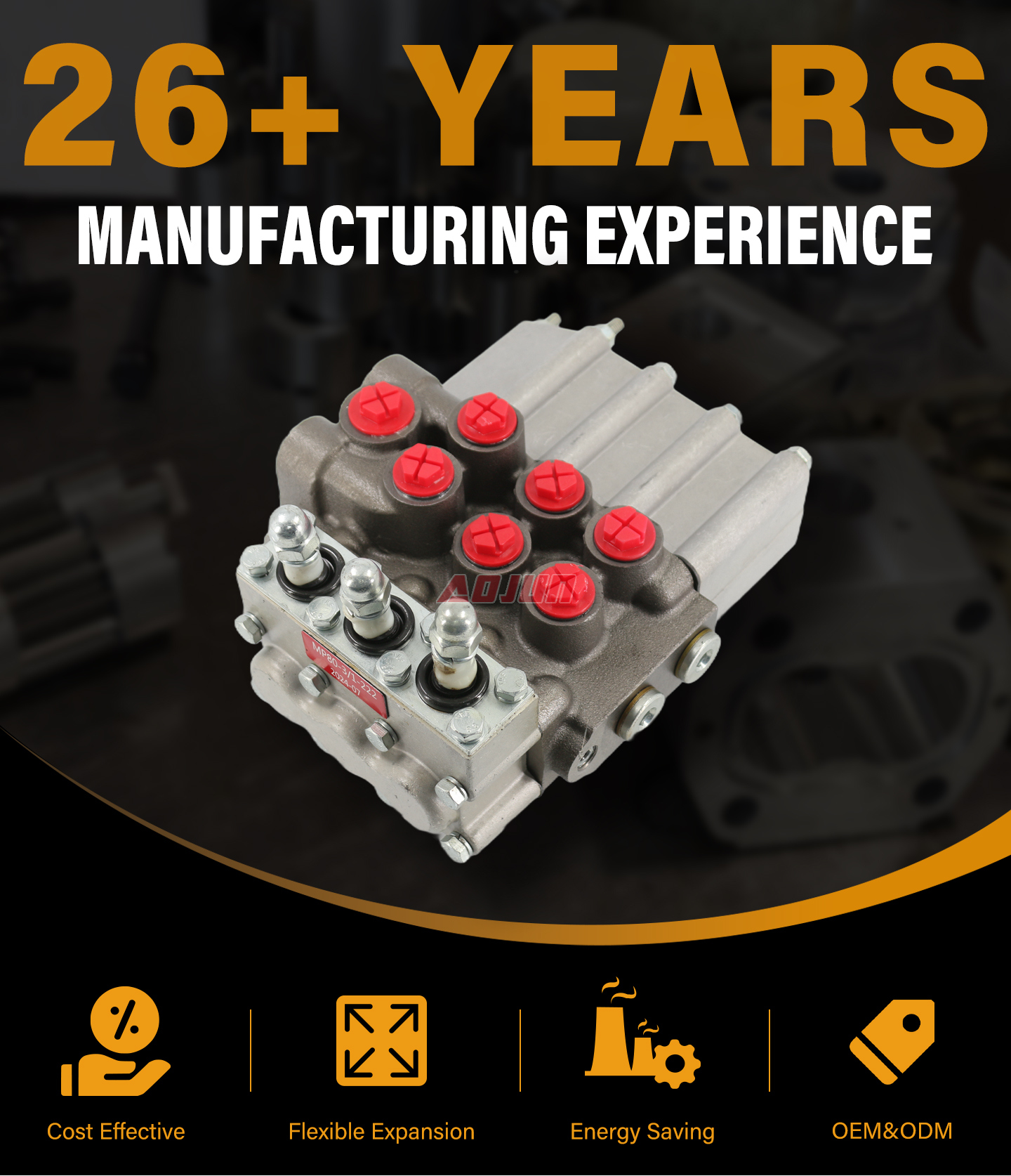 3 Spool Manual Hydraulic Distributor MP80 detailed image