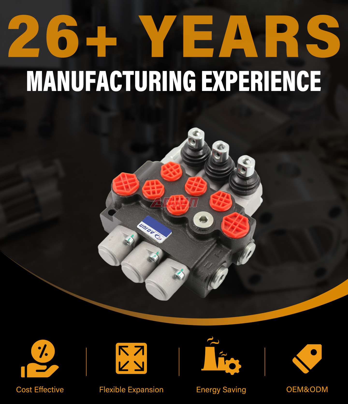 3 Spool Manual Monoblock Directional Valve P40 detailed image