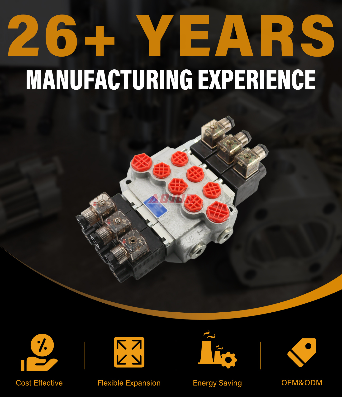 3 Spool Solenoid Monoblock Directional Valve P40-DKL detailed image