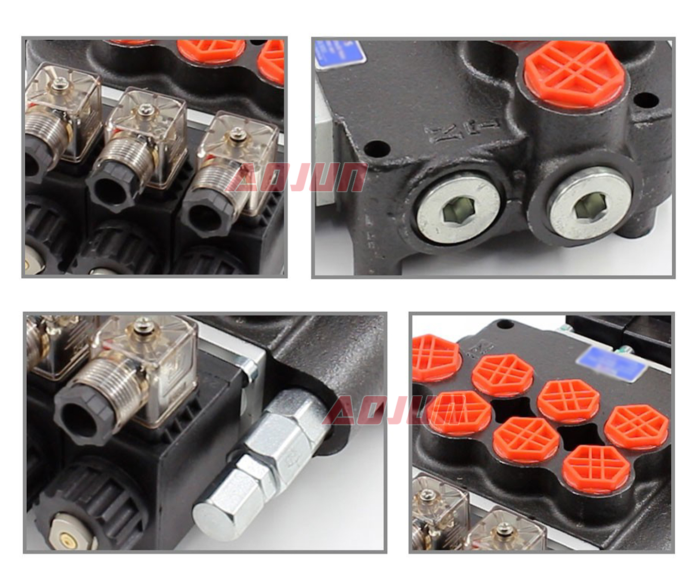 3 Spool Solenoid Monoblock Directional Valve P80 detailed image