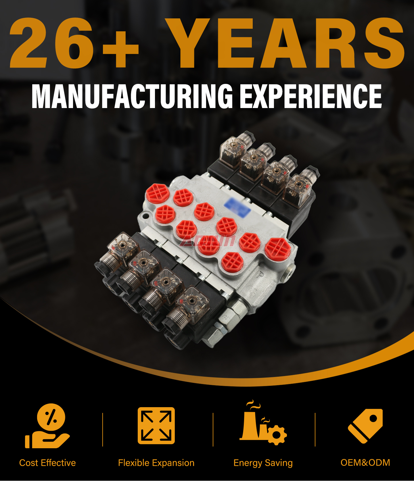 4 Spool Solenoid Monoblock Directional Valve P40-DKL detailed image