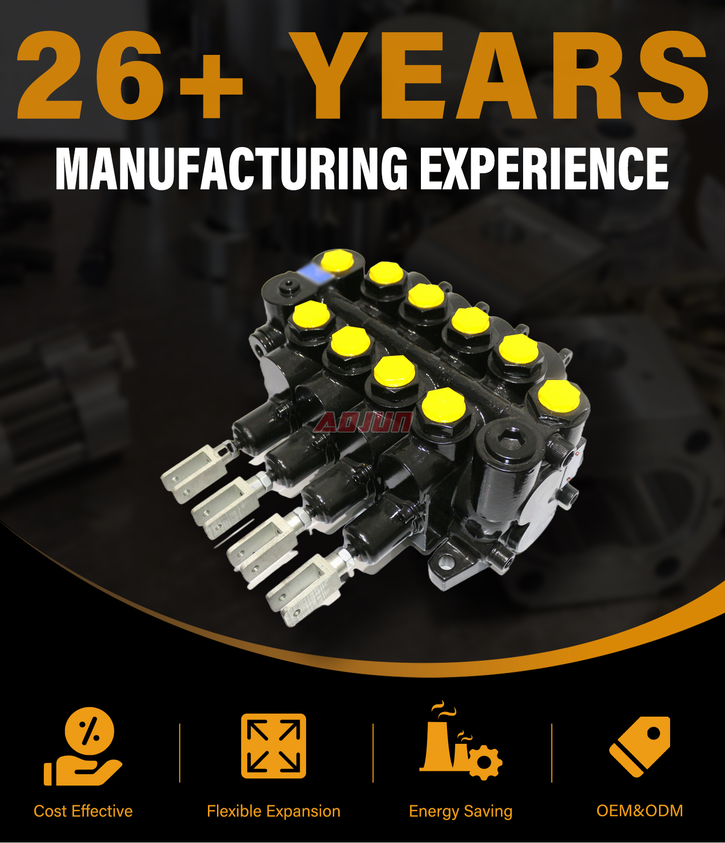 4 Spool Manual Hydraulic Distributor CDBF20 detailed image