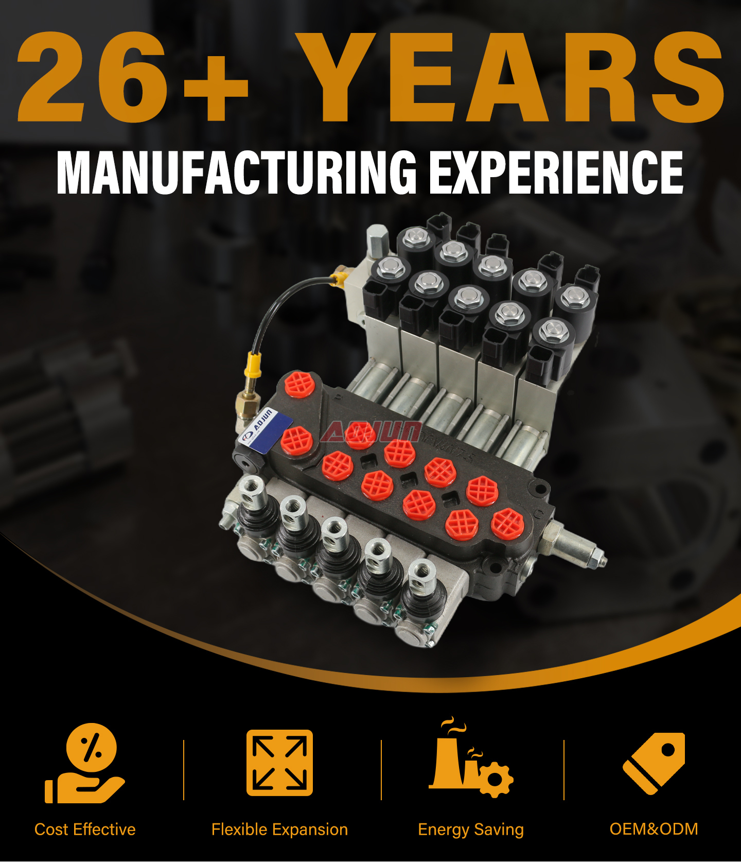 5 Spool Electro-hydraulic Monoblock Directional Valve DCV40DY detailed image