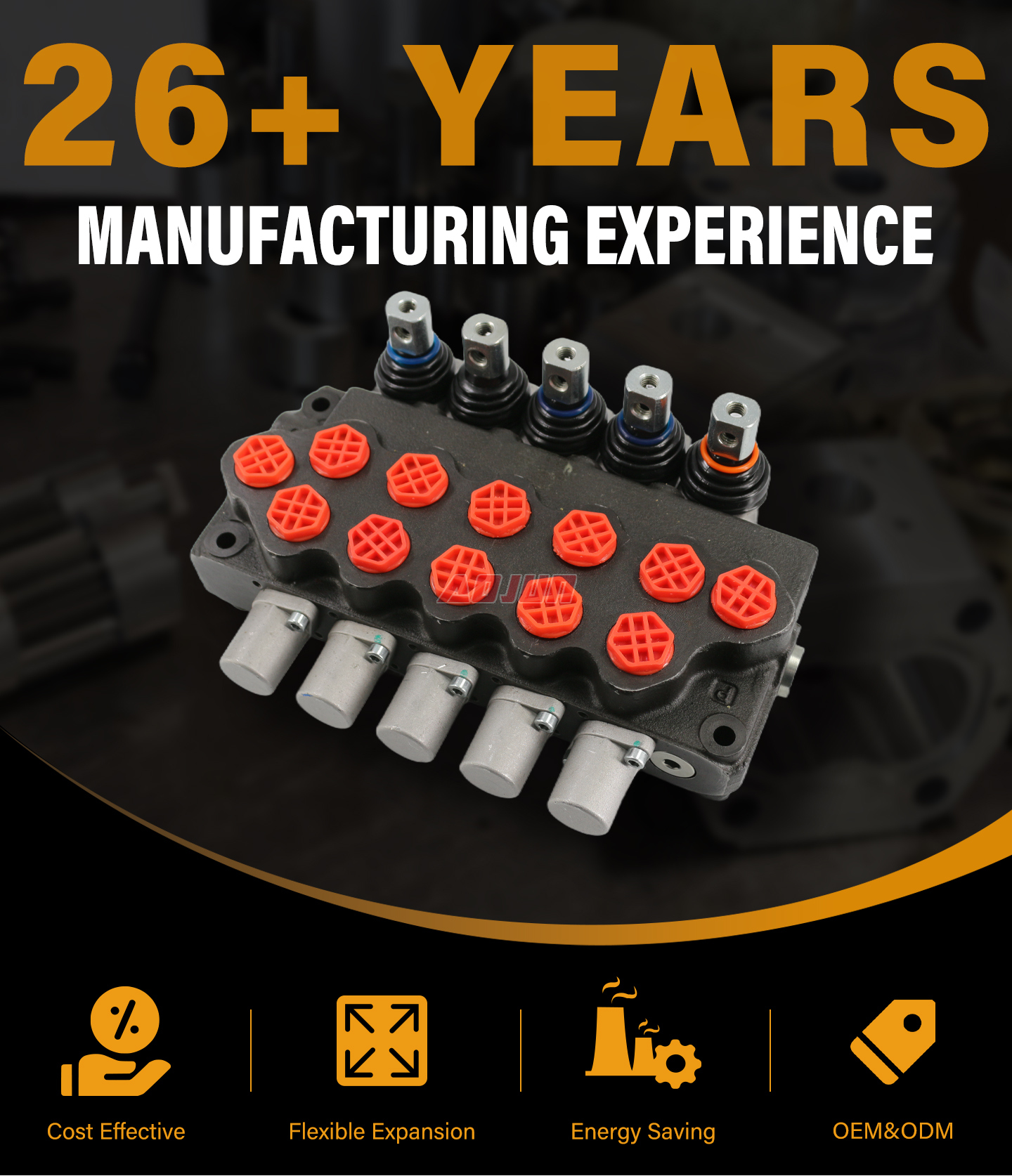 5 Spool Manual Monoblock Directional Valve SD5-G38 detailed image