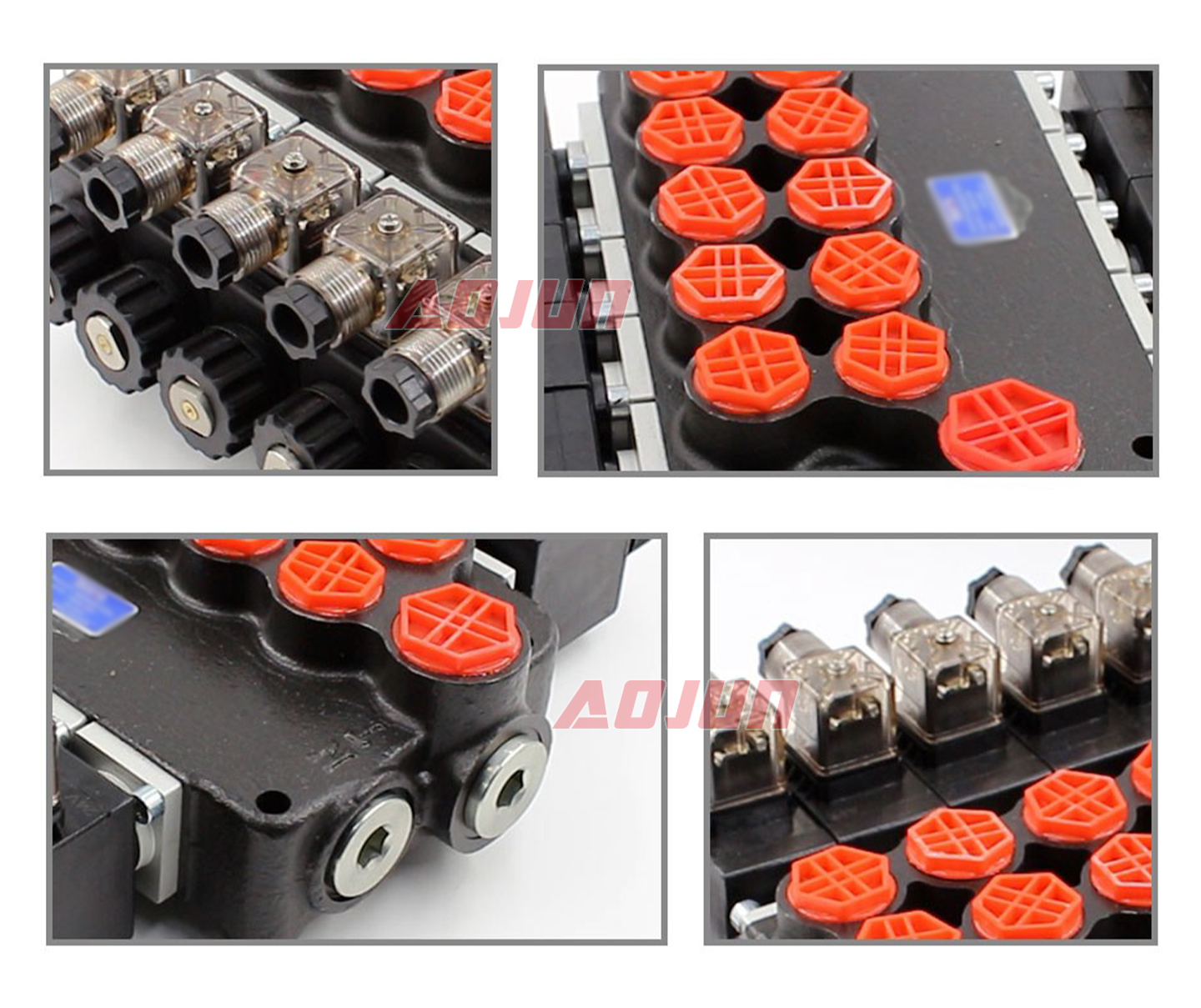 5 Spool Solenoid Monoblock Directional Valve P80 detailed image