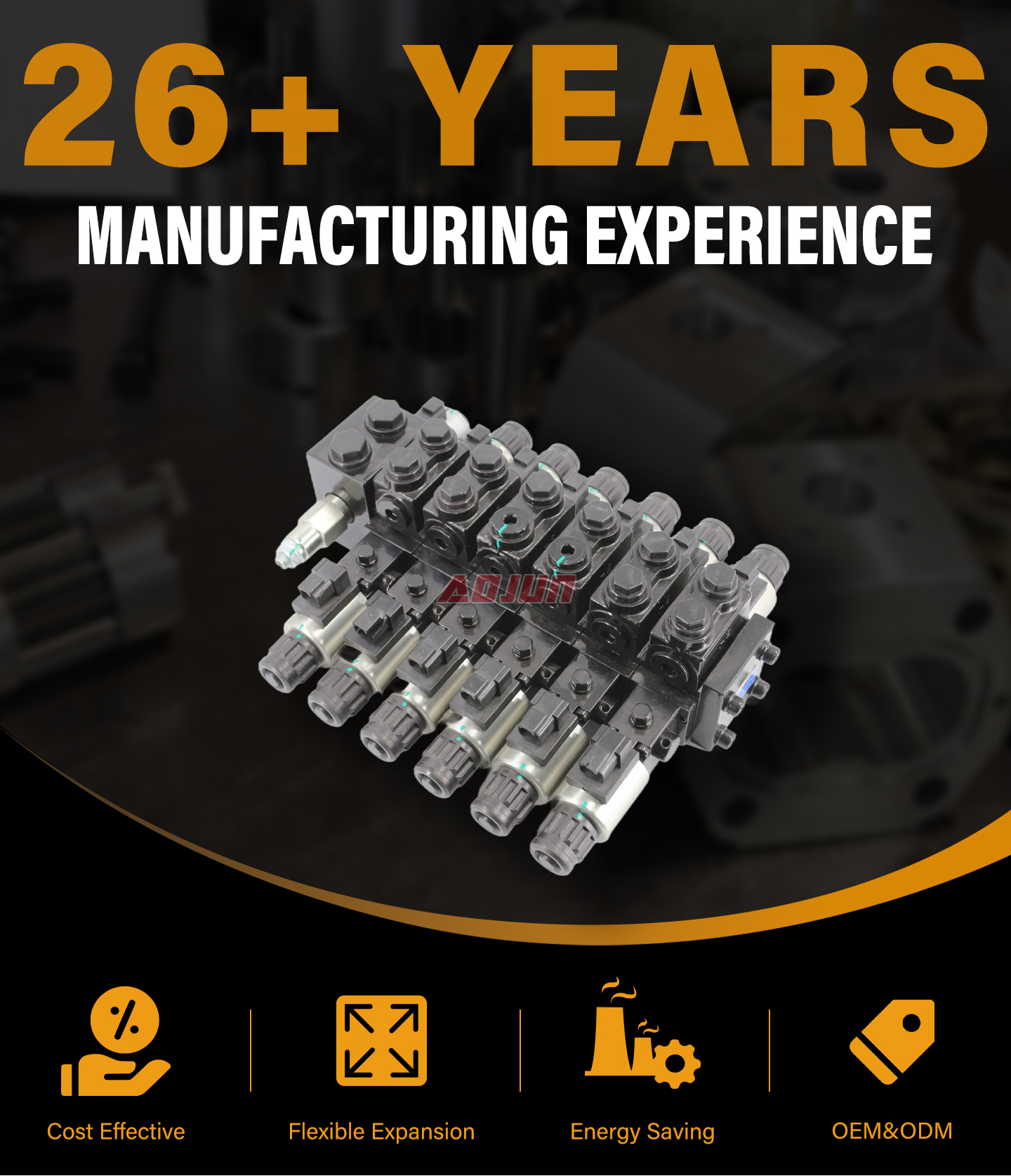 6 Spool Solenoid Solenoid Control Valve HDCF50 detailed image