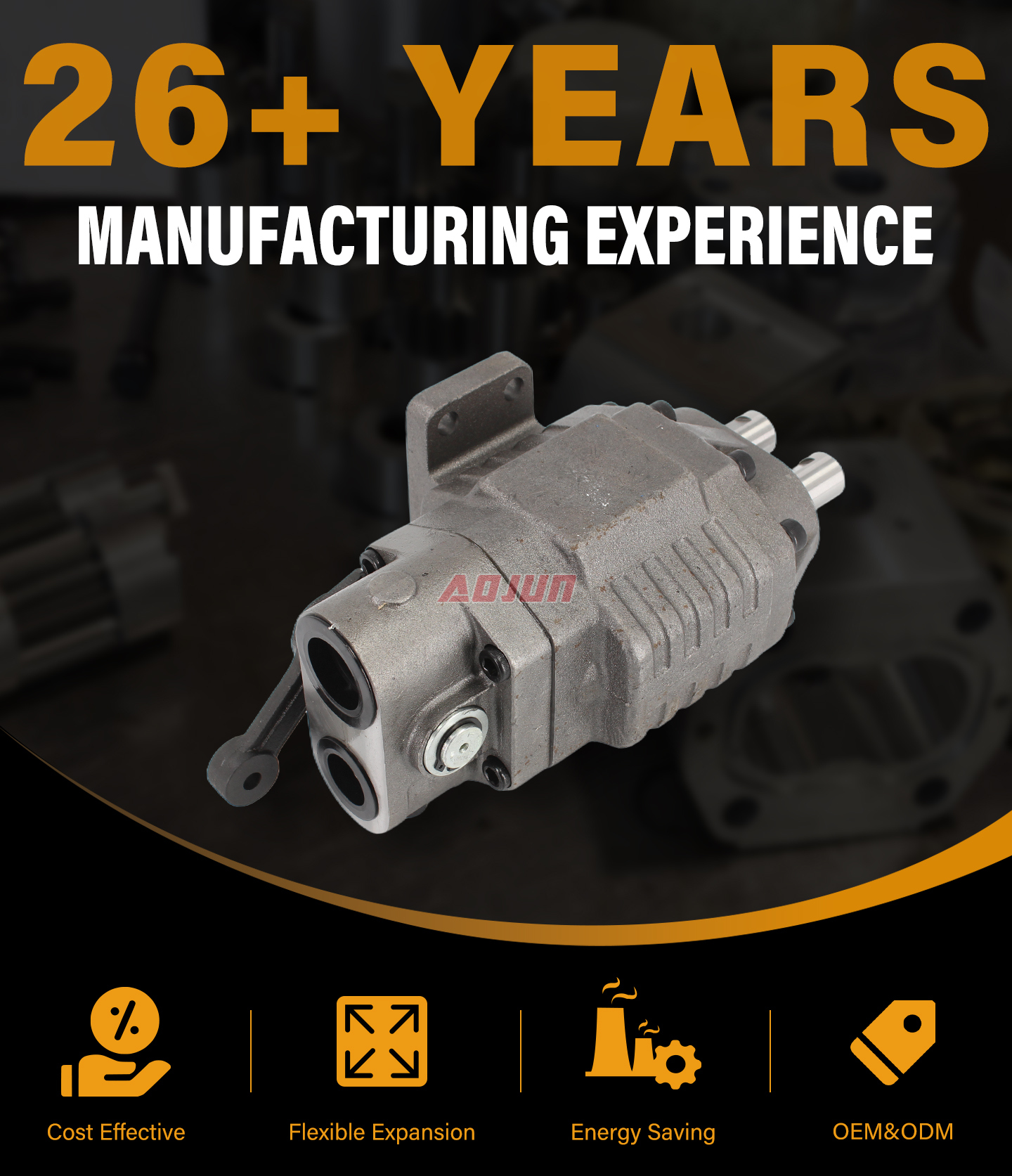 20 MPa (2900 psi) 110 cc/rev Hydraulic Gear Pump BF110M detailed image