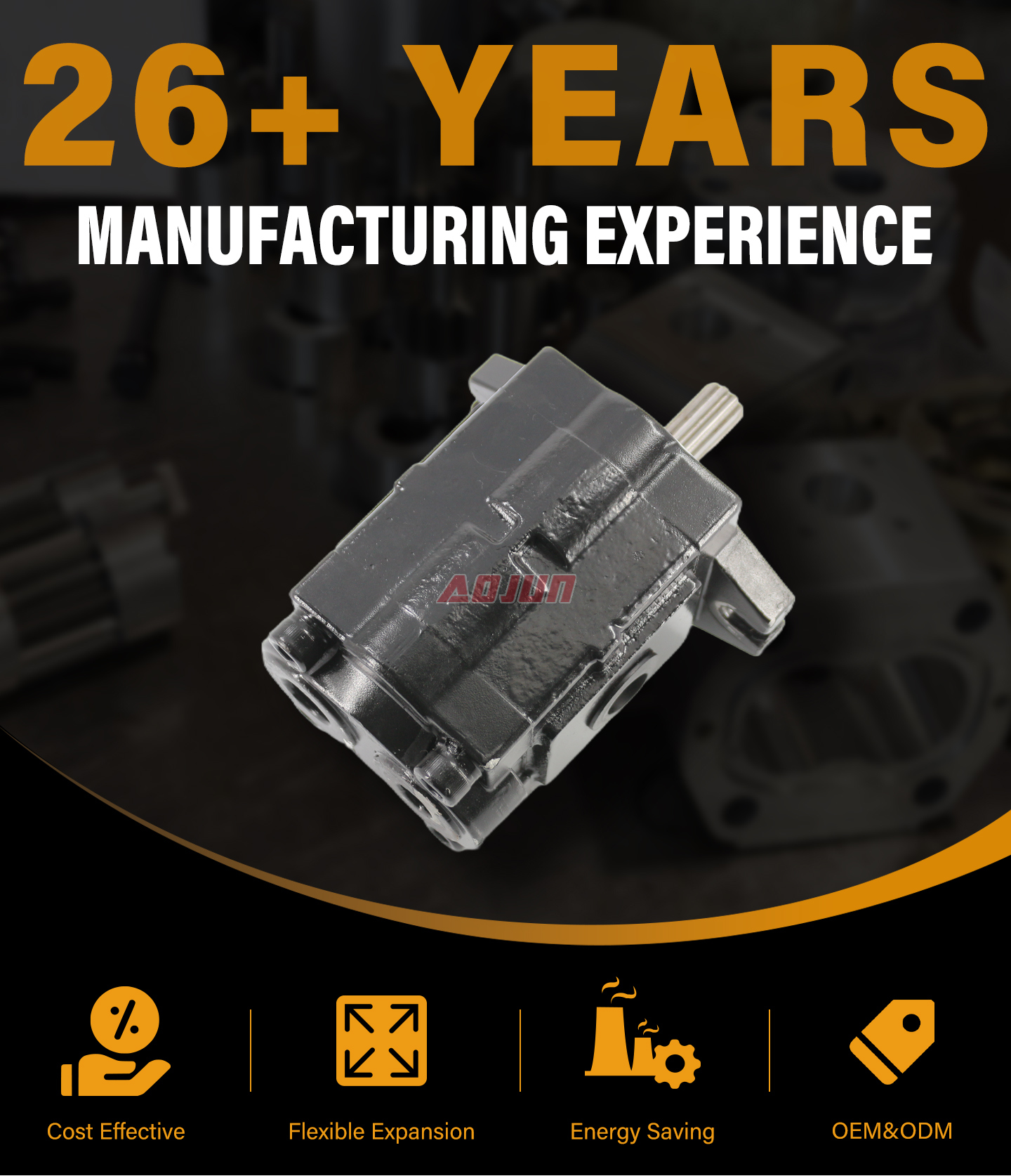 20 MPa (2900 psi) 20 cc/rev Hydraulic Gear Pump CBHS-C20 detailed image