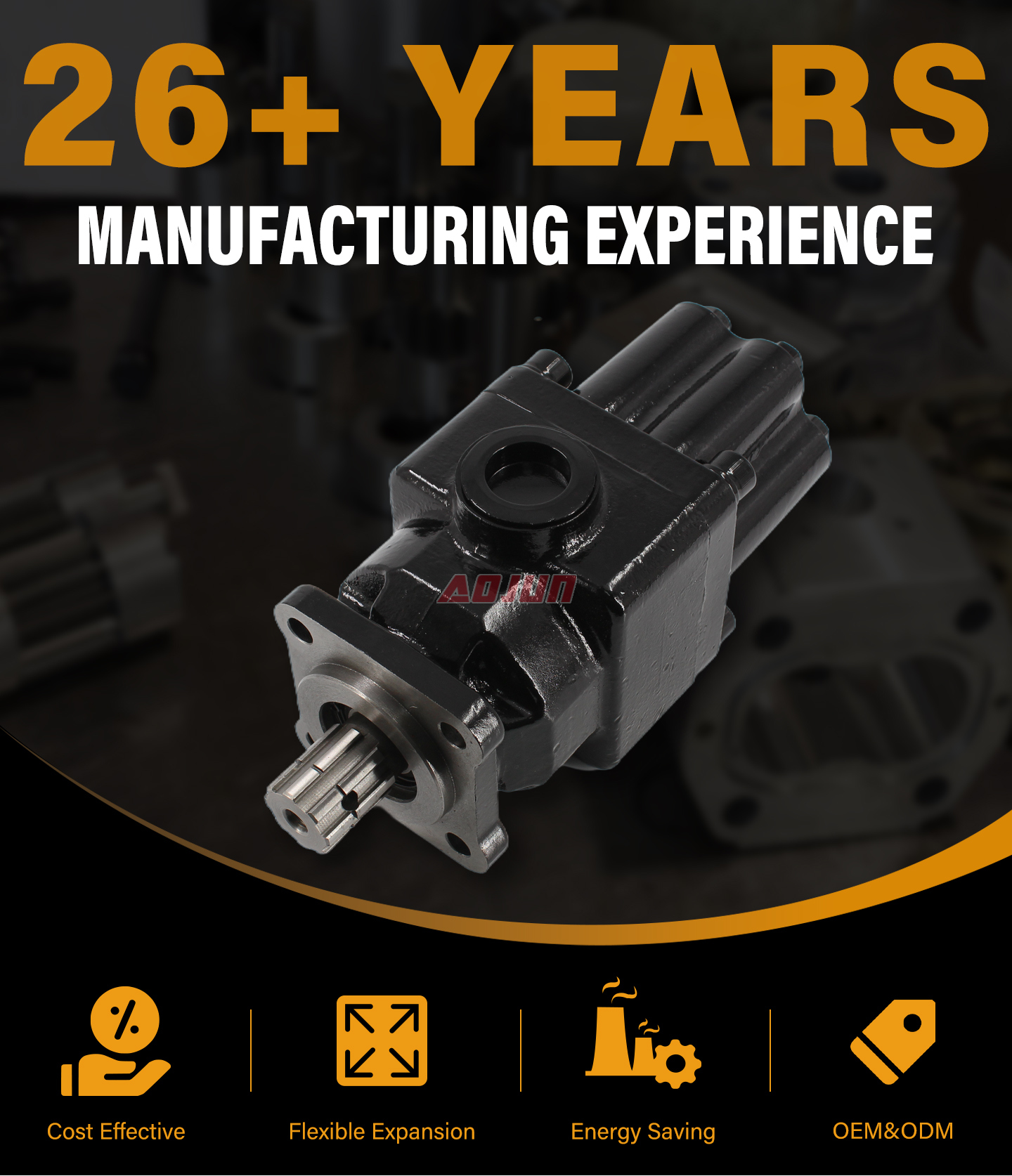 25 MPa (3625 psi) 40 cc/rev Hydraulic Piston Pump P6-40 detailed image